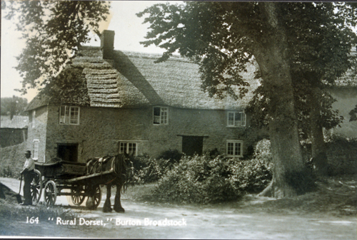 Workman with horse and cart by "Five Elms Green"